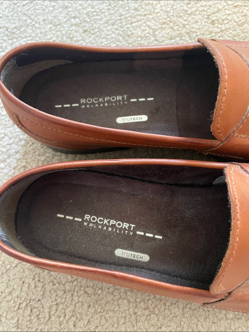 Rockport Men’s Leather Penny Loafers in Tan Brown - Picture 2 of 7